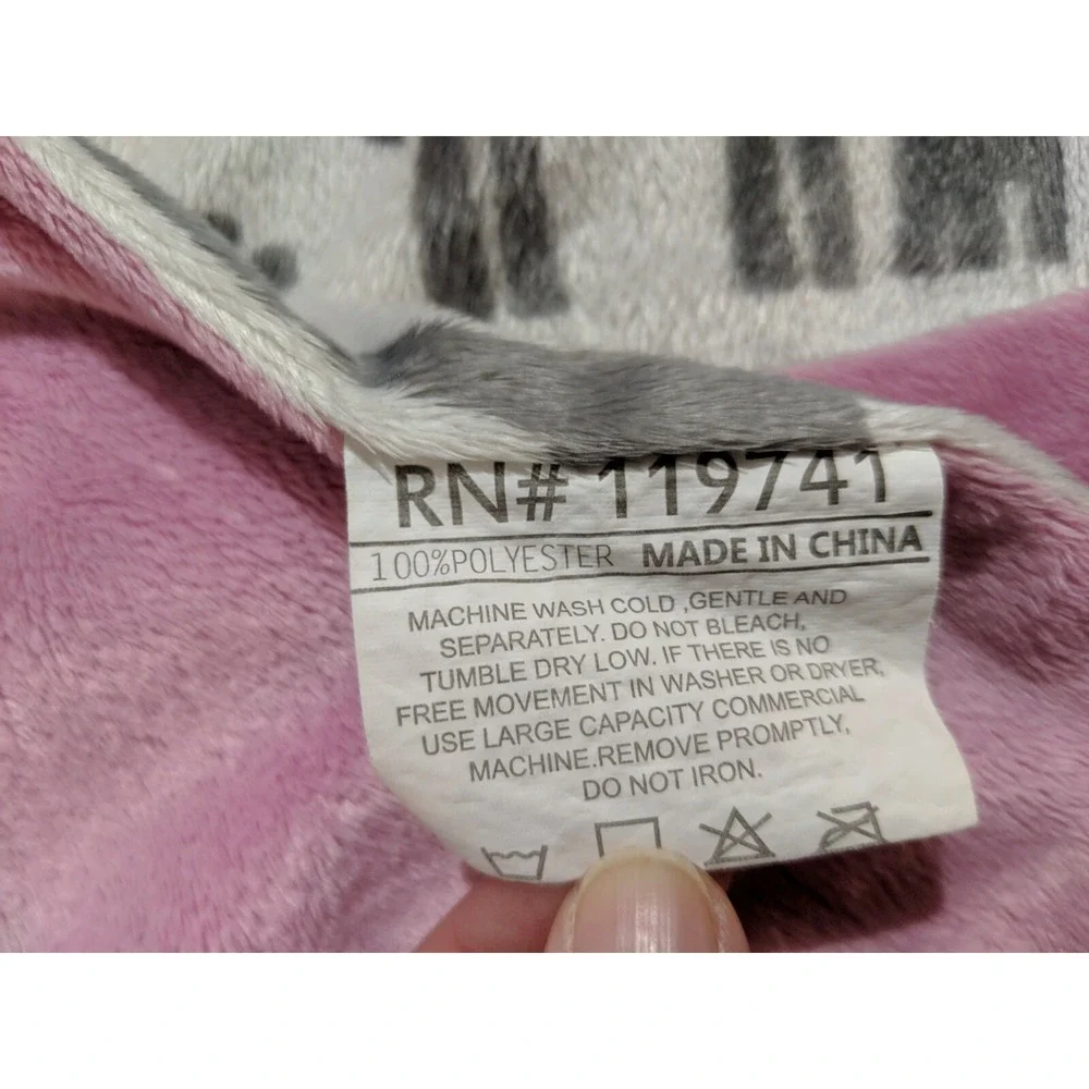 Baby Blanket Mommy Loves Me Giraffes Pink Off White SL‎ Home Fashions Inc